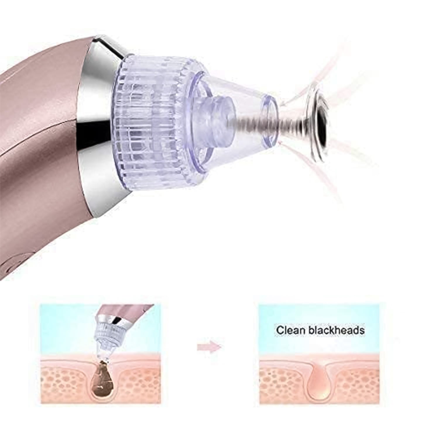 Vacuum Suction Tool with 4 Suction Head for Men and Women (Multi-Color / 1 Set) (USB & Adapter Included)