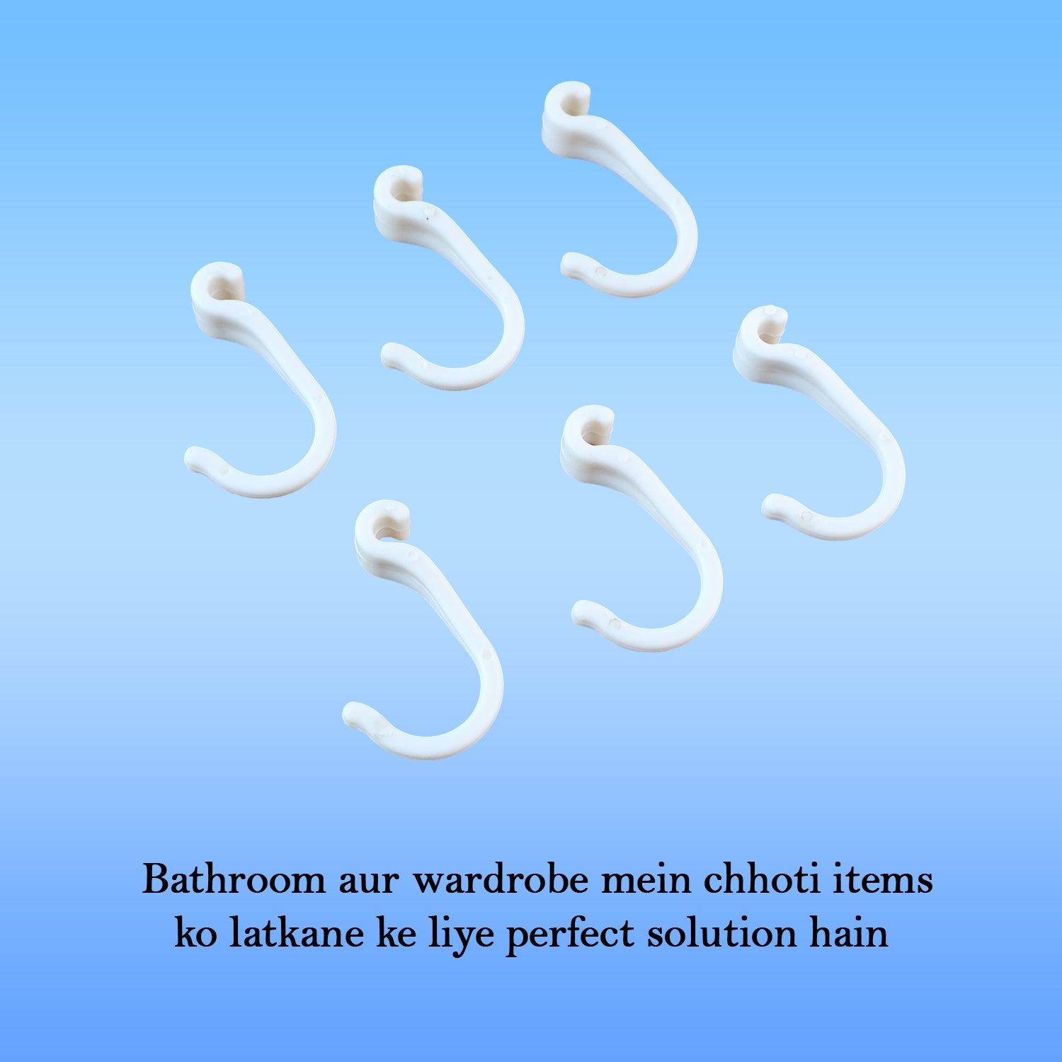 Small Plastic Hooks (6 Pc)