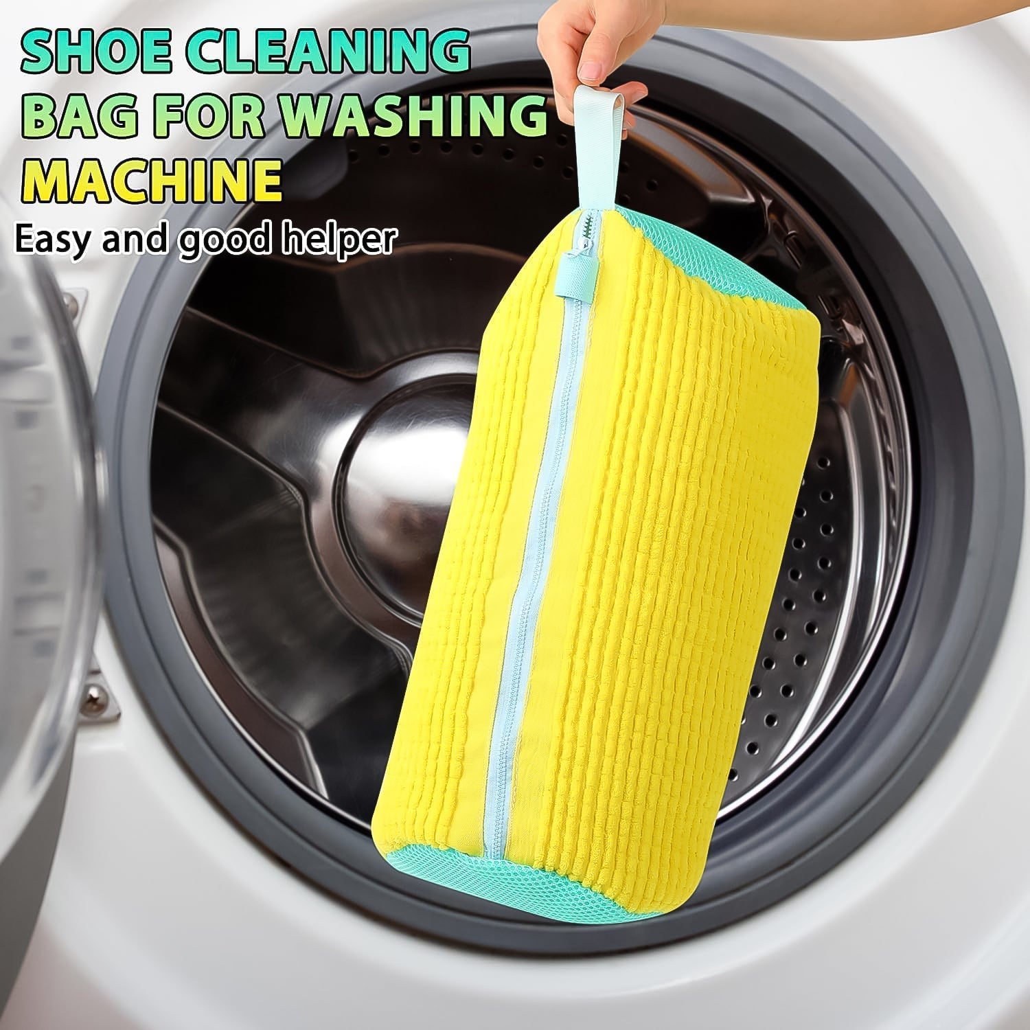 Shoe Cleaning Mop Cover with Microfiber Chenille Lining & Zipper (1 Pc)