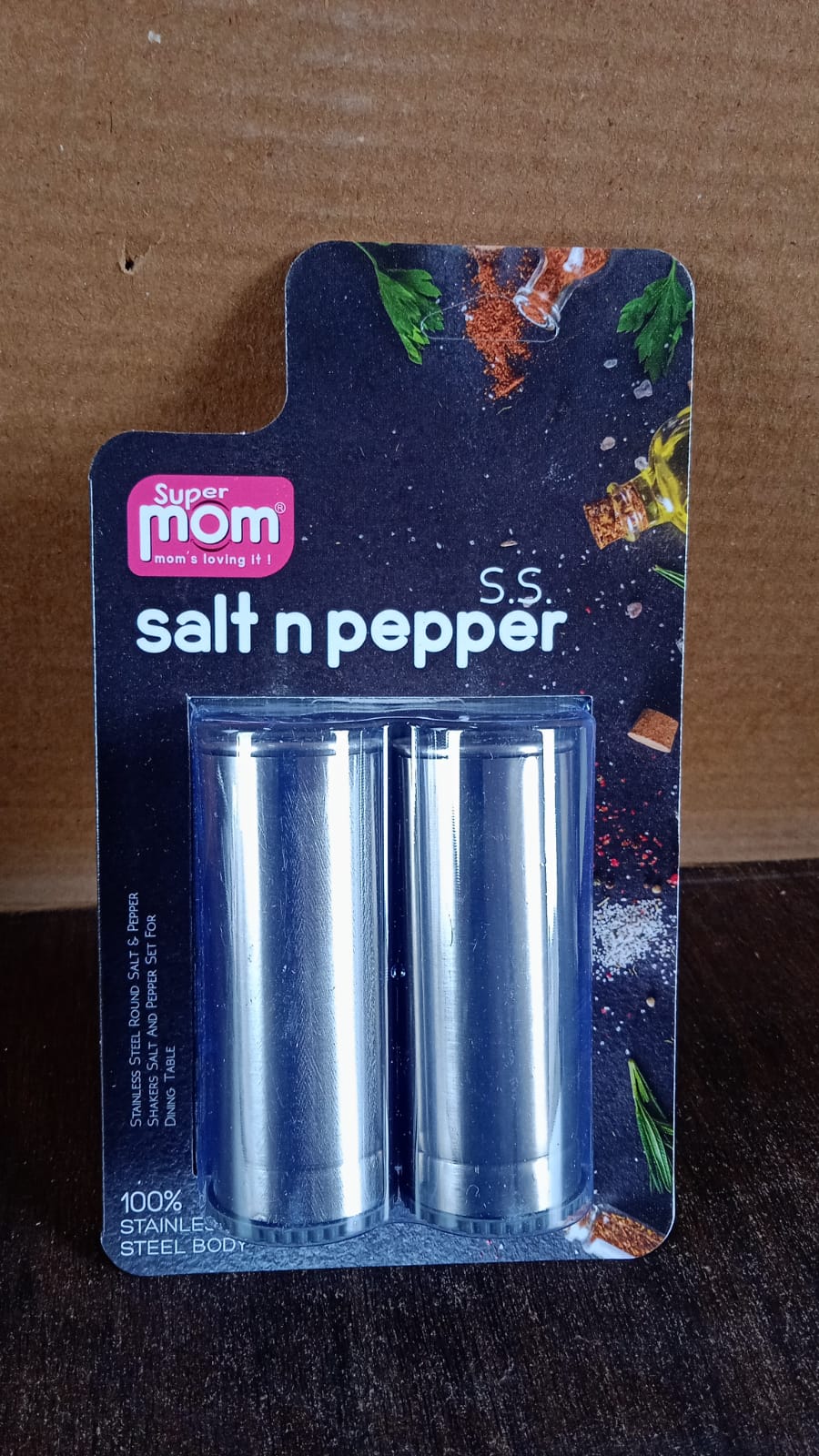 Stainless Steel Salt and Pepper Shaker Set (2 Pc)